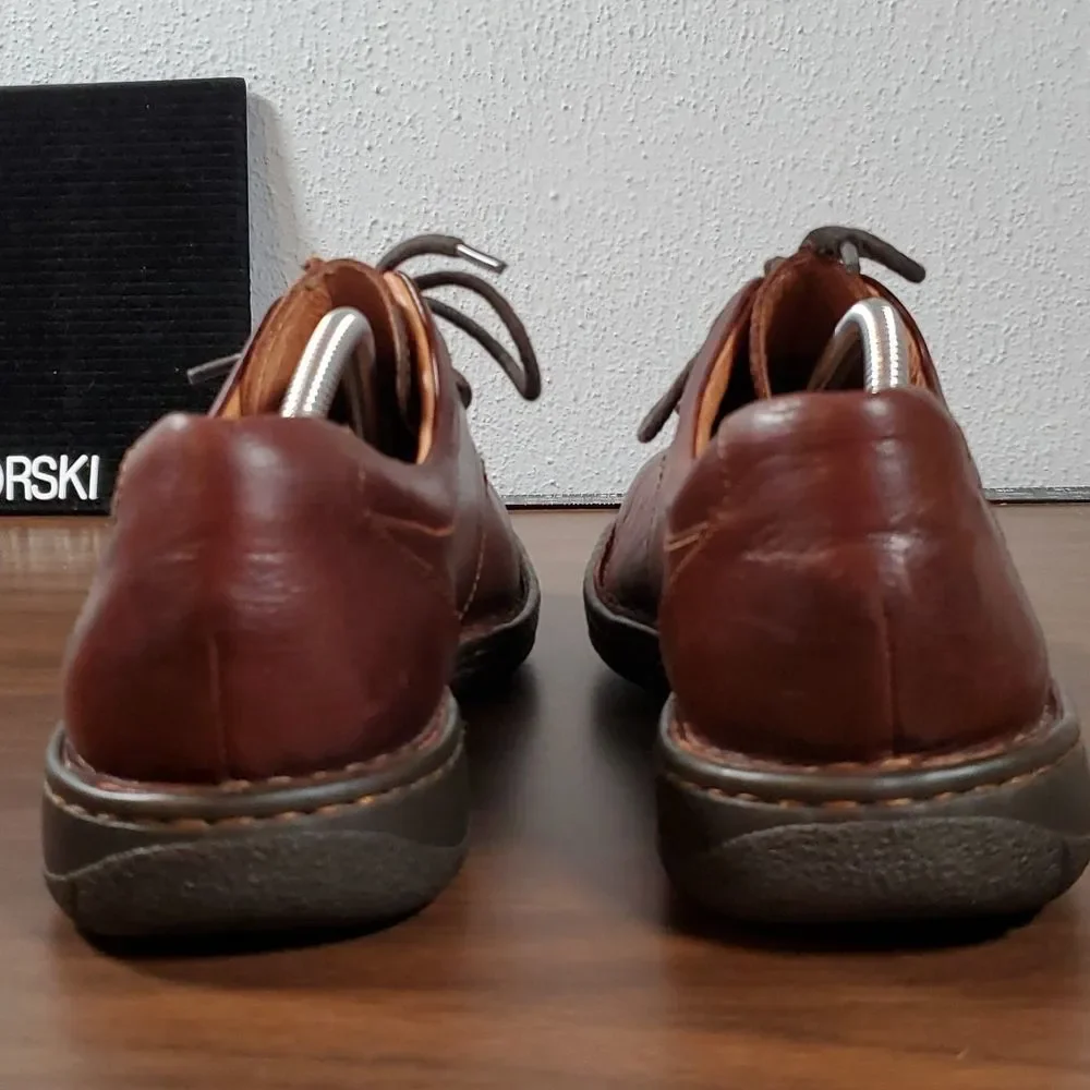 BORN H11806 Mens Ridgeway Cinnamon Brown Leather Oxfords Shoes‎ Size 11½
